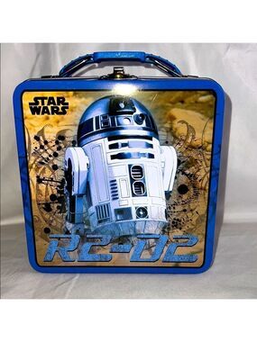 Star Wars R2-D2 Blue Lunch Box, approximately 5.75” (Square) X 2.5”